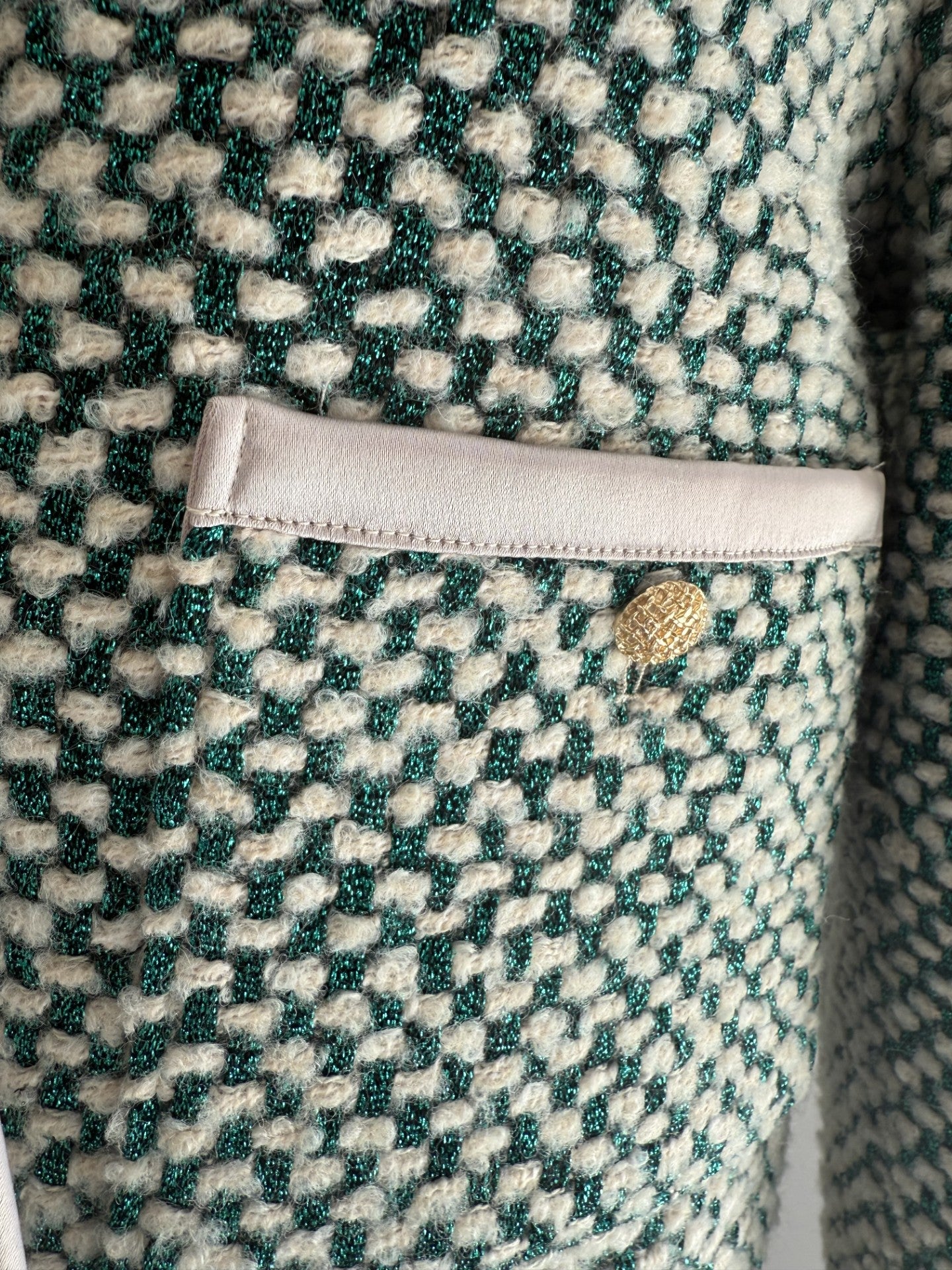 Natte Tweed Short Jacket
