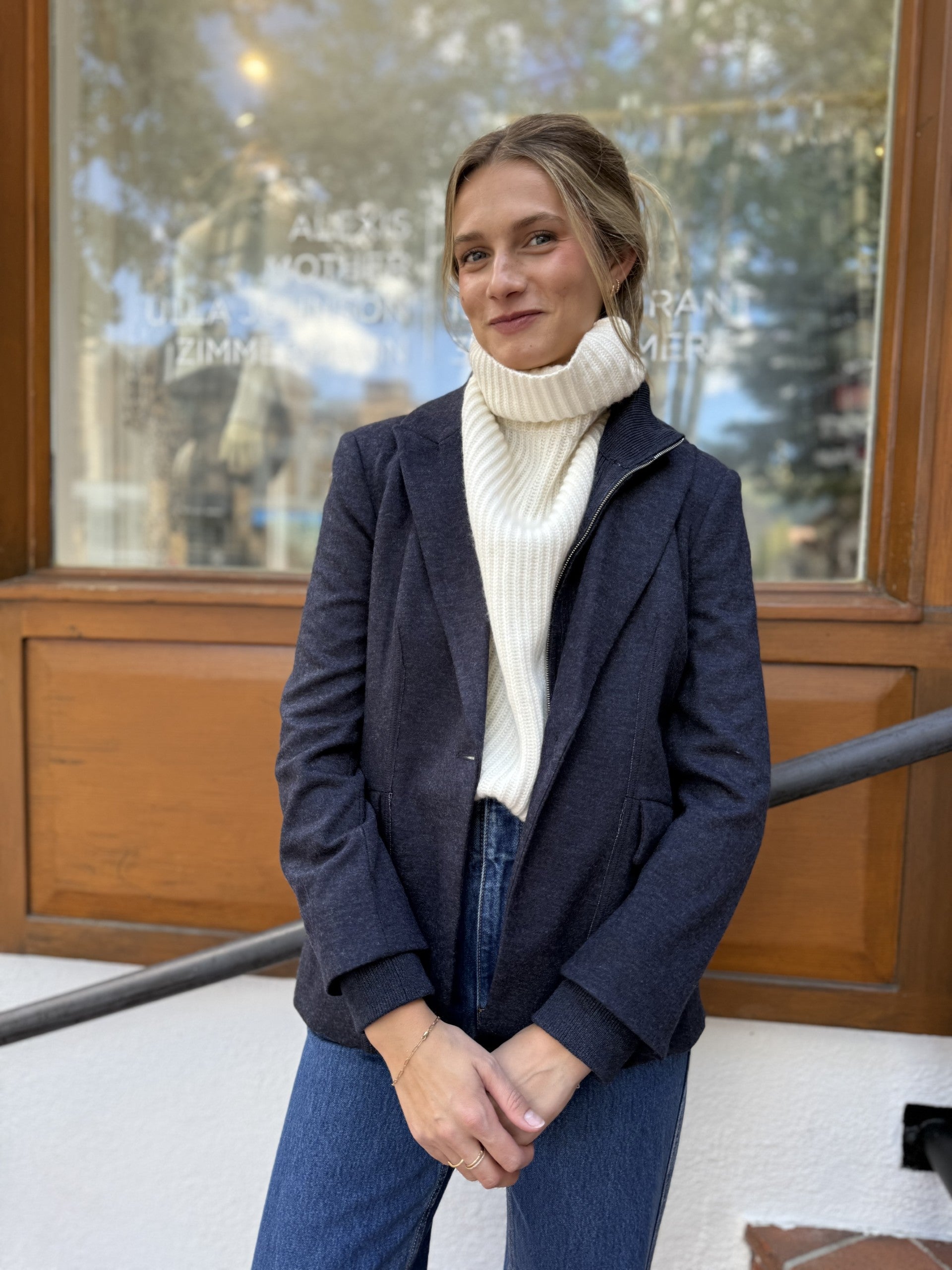 Auden Knit Combo Blazer