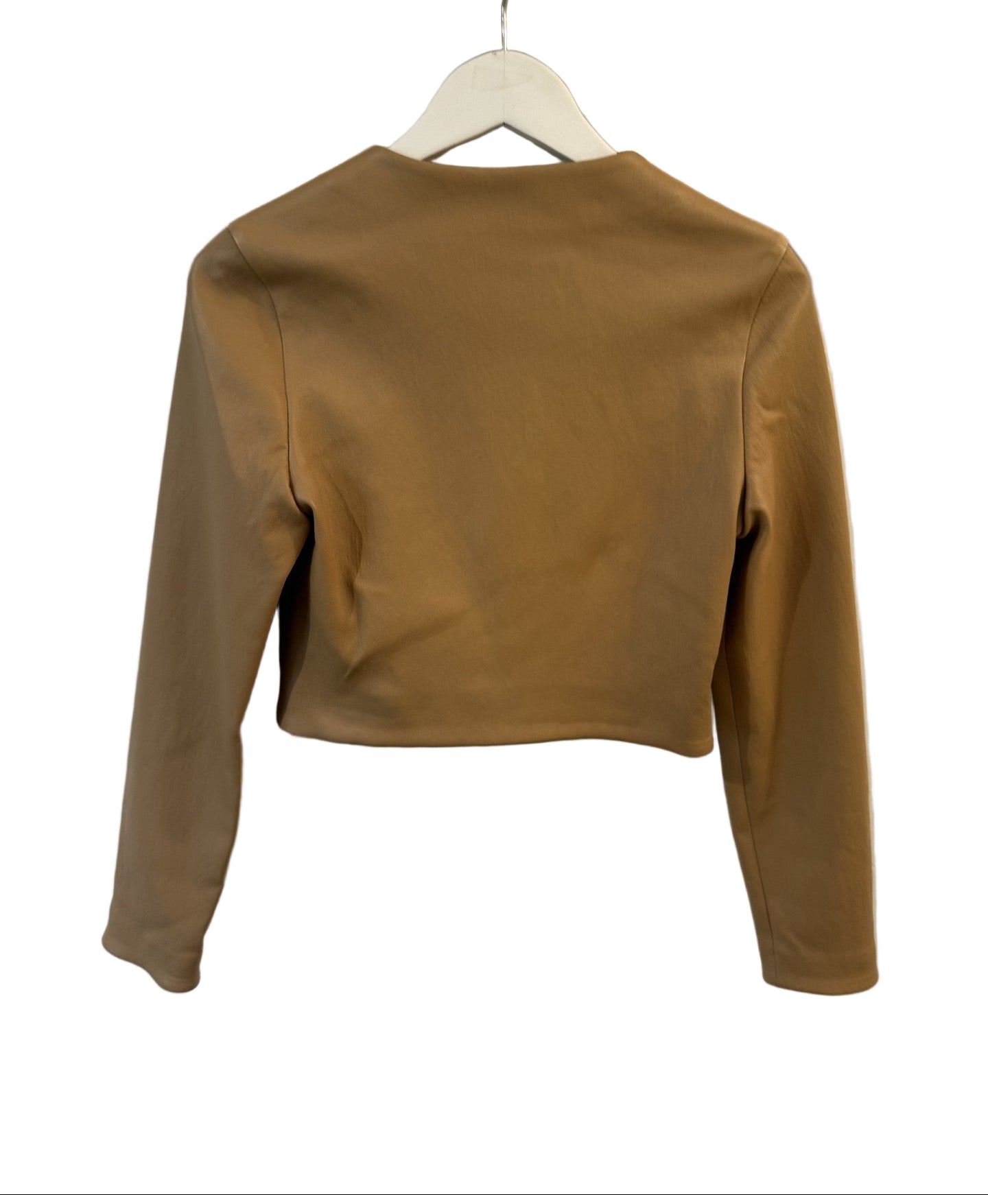 Long Sleeve Leather Cardigan