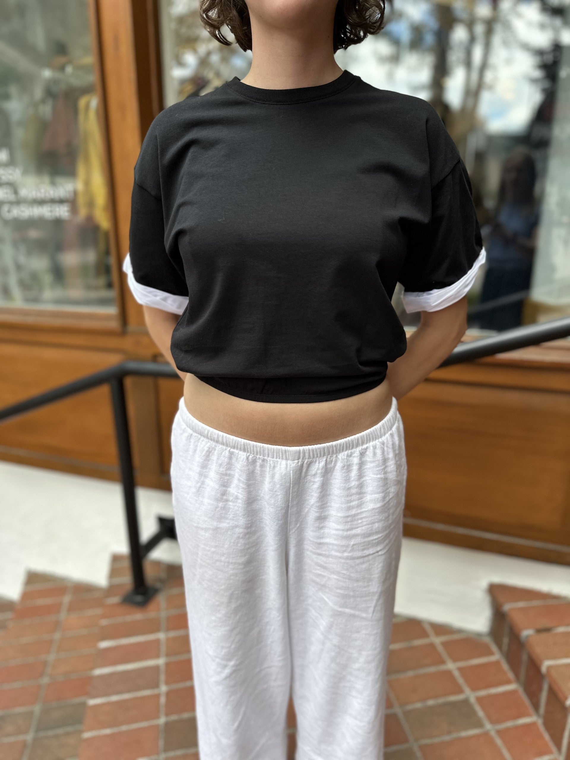 Sutton Poplin Combo Top