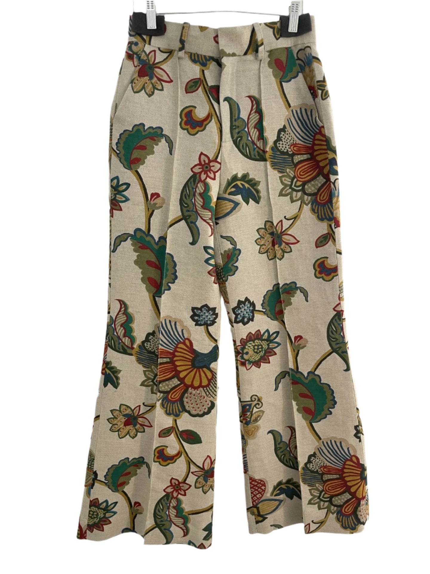 Paneled Flare Pant in Linen