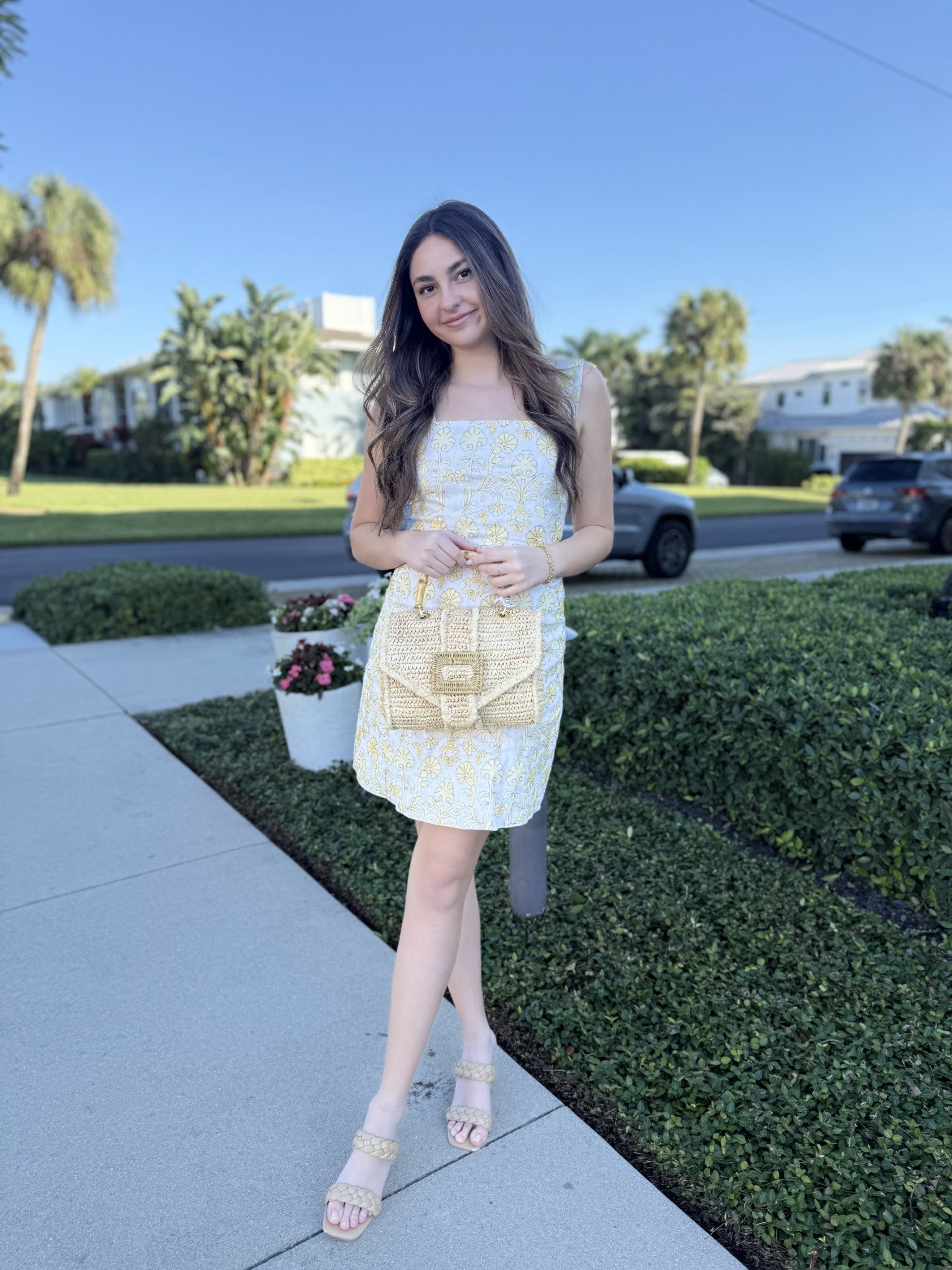 Micaela Embroidered Mini Dress
