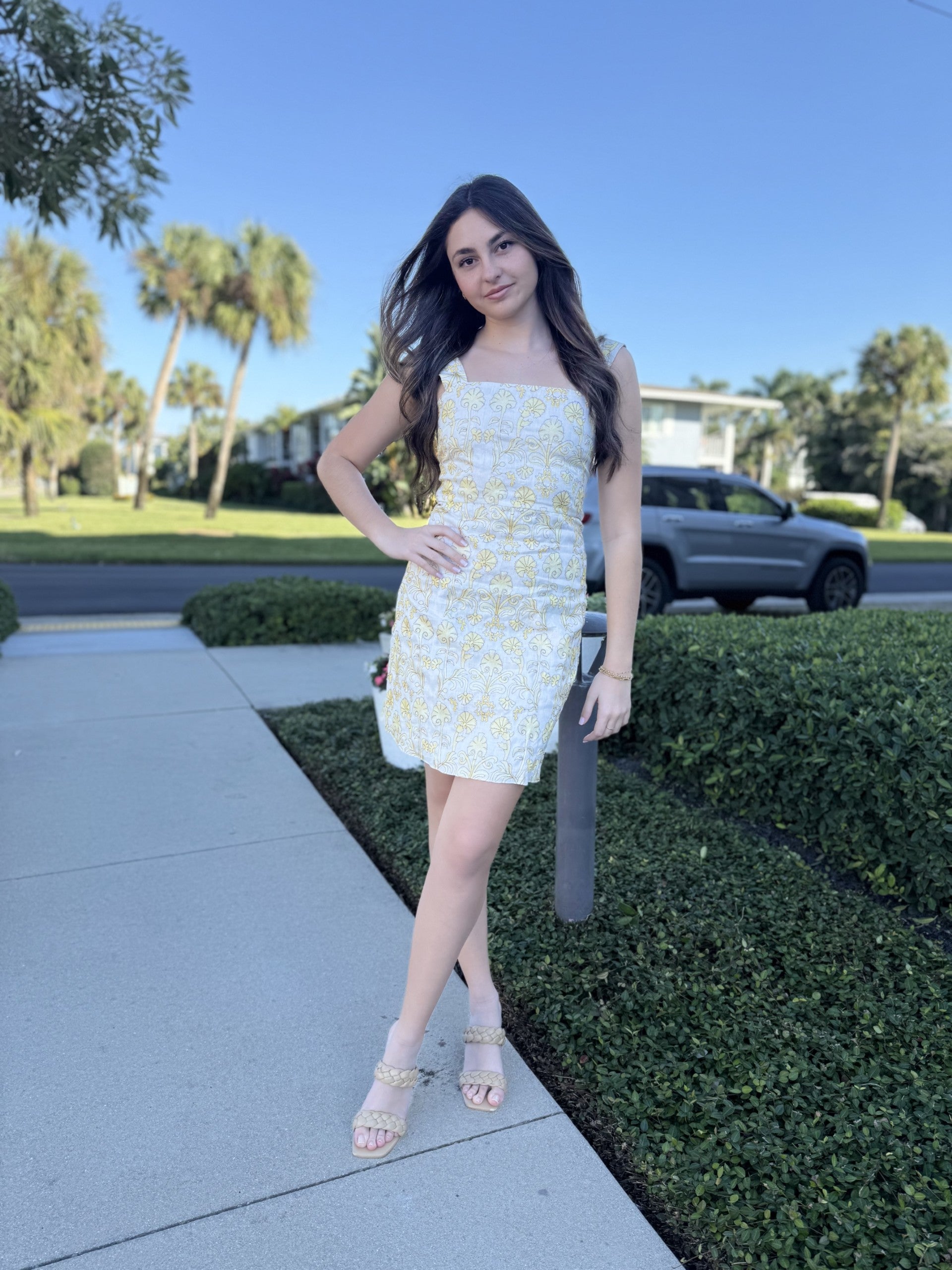 Micaela Embroidered Mini Dress