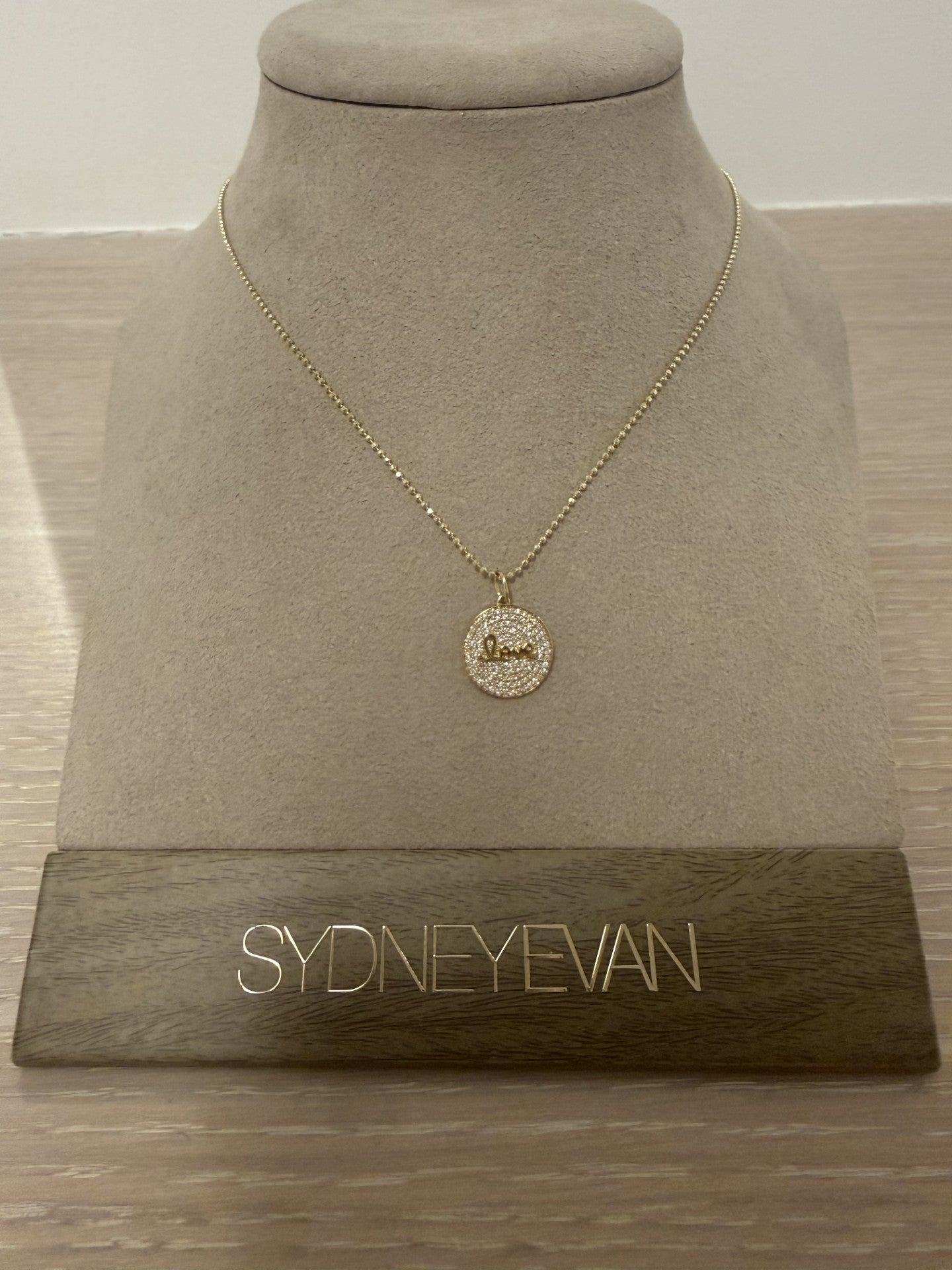 Love Pave Medallion Necklace