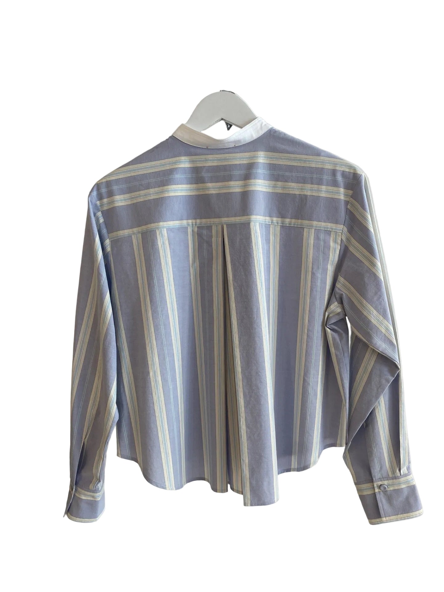 Striped Cotton Grandfather Shirt