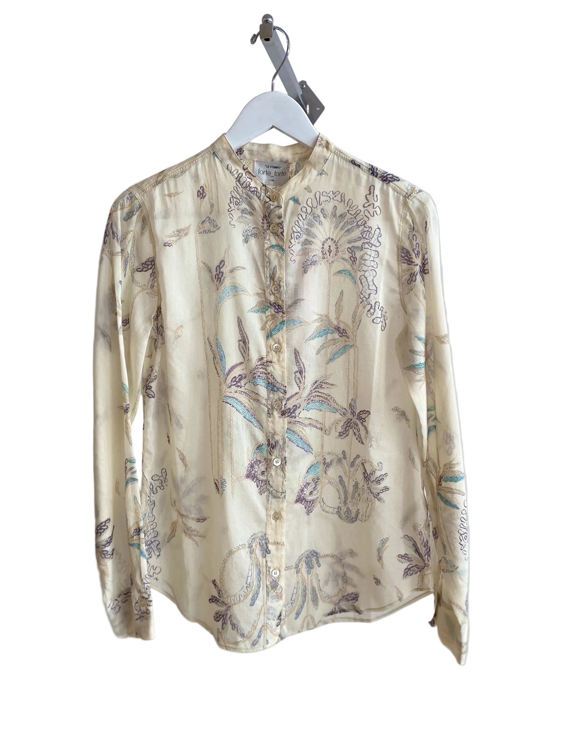 Sogni Print Co/Se Voile Grandfather Shirt