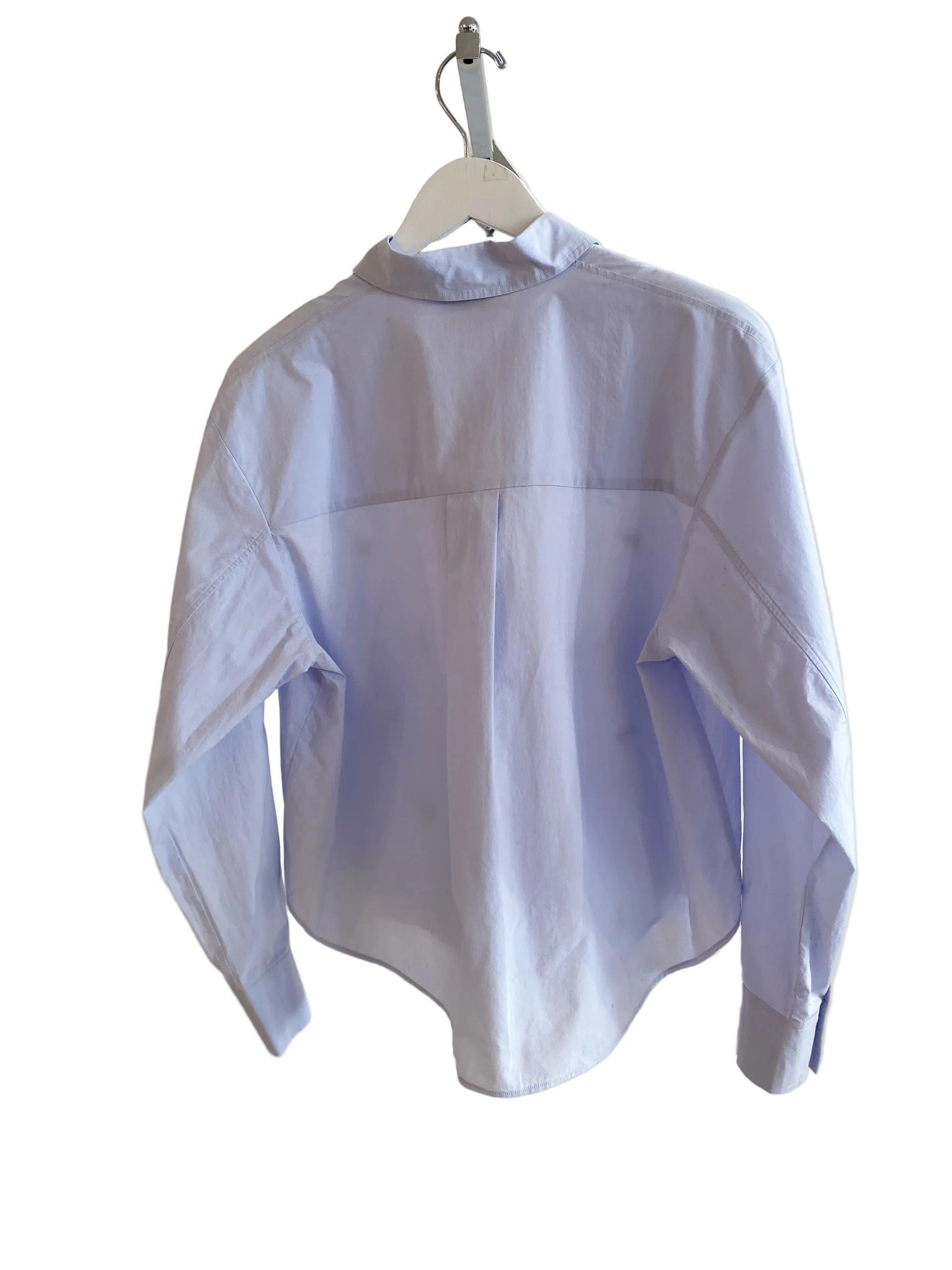 En Fleur Embroidery Cropped Cotton Poplin Shirt