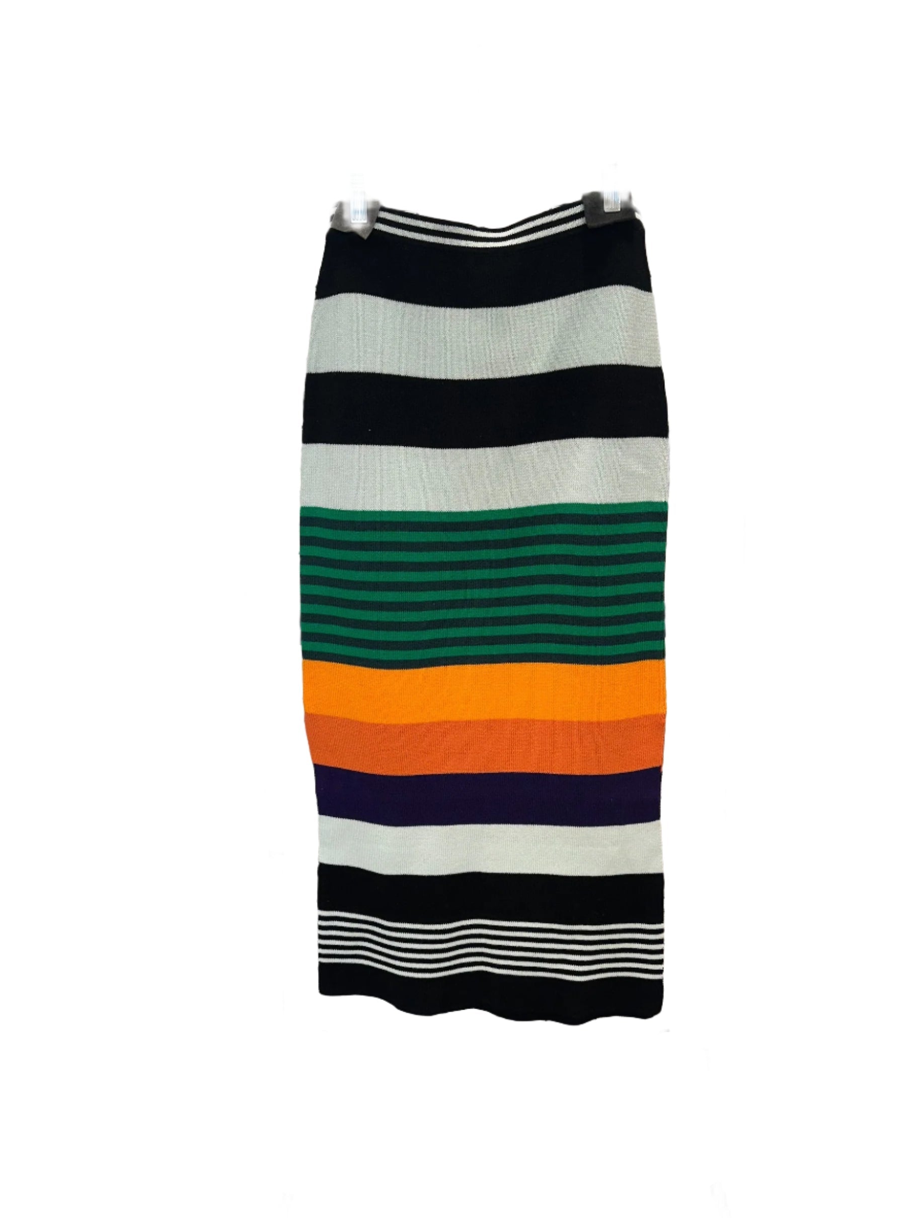 Striped Knit Pencil Skirt