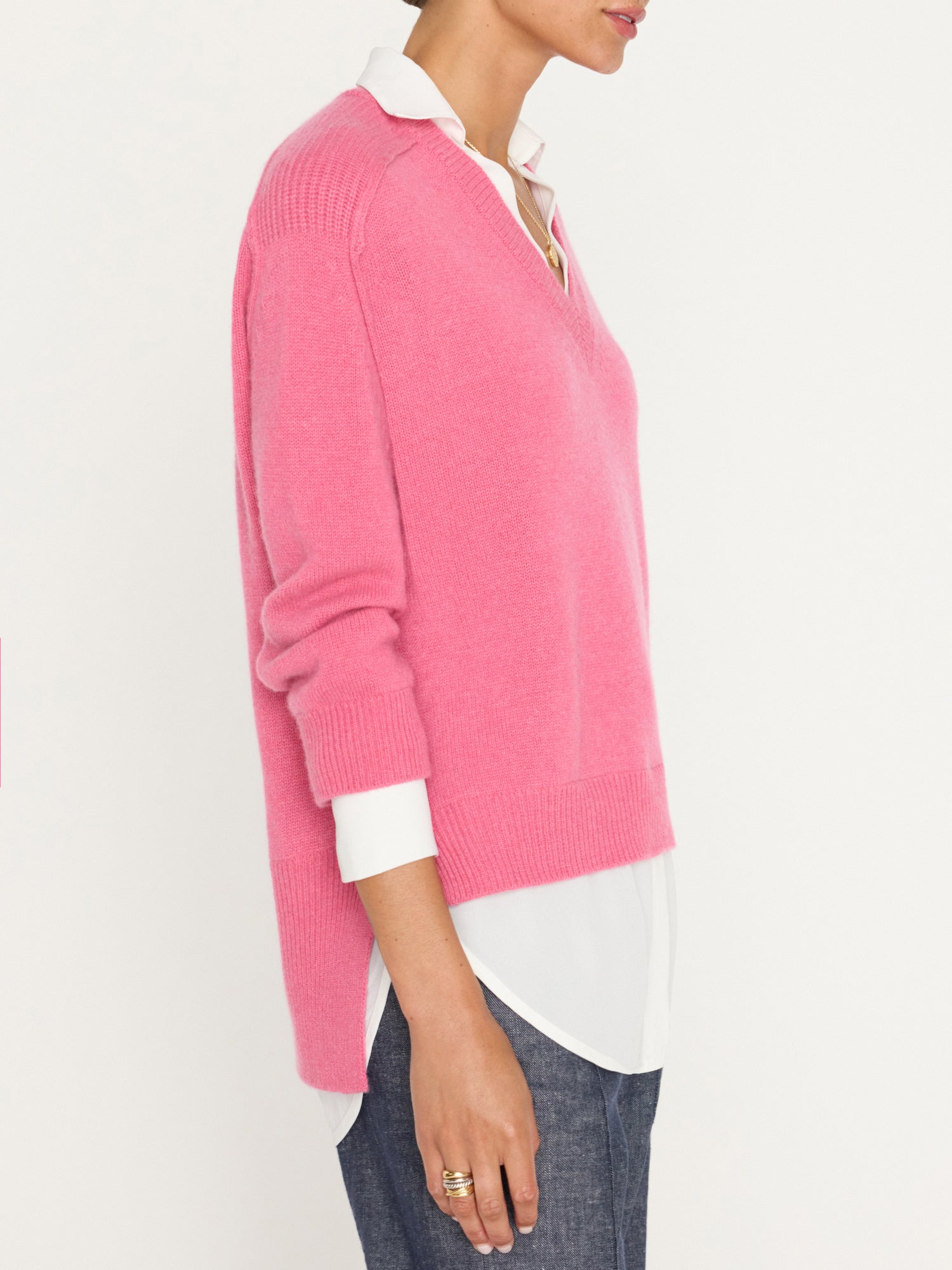 Looker V-Neck Layered Pullover