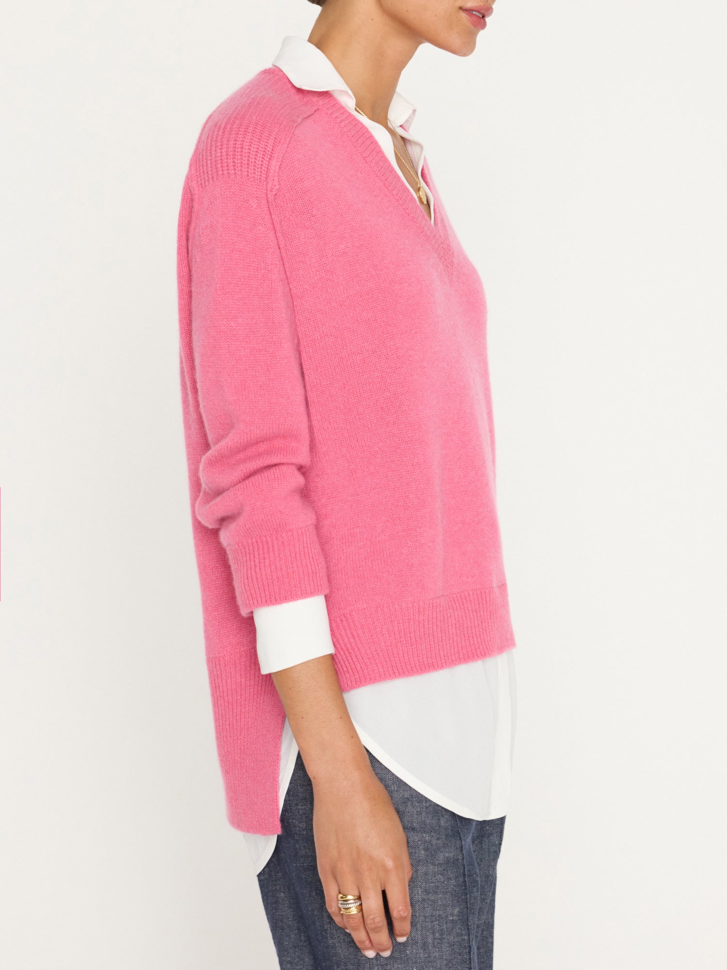 V-Neck Layered Pullover