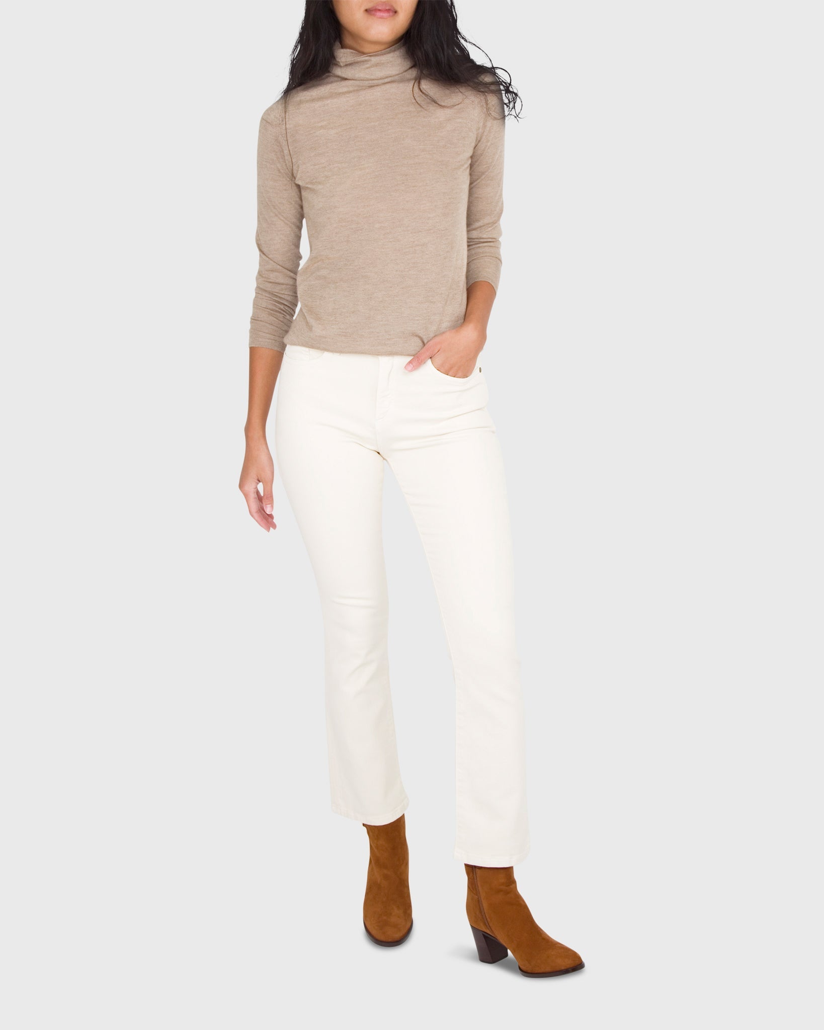 Ann Mashburn Flare Cropped 5-Pocket Jean