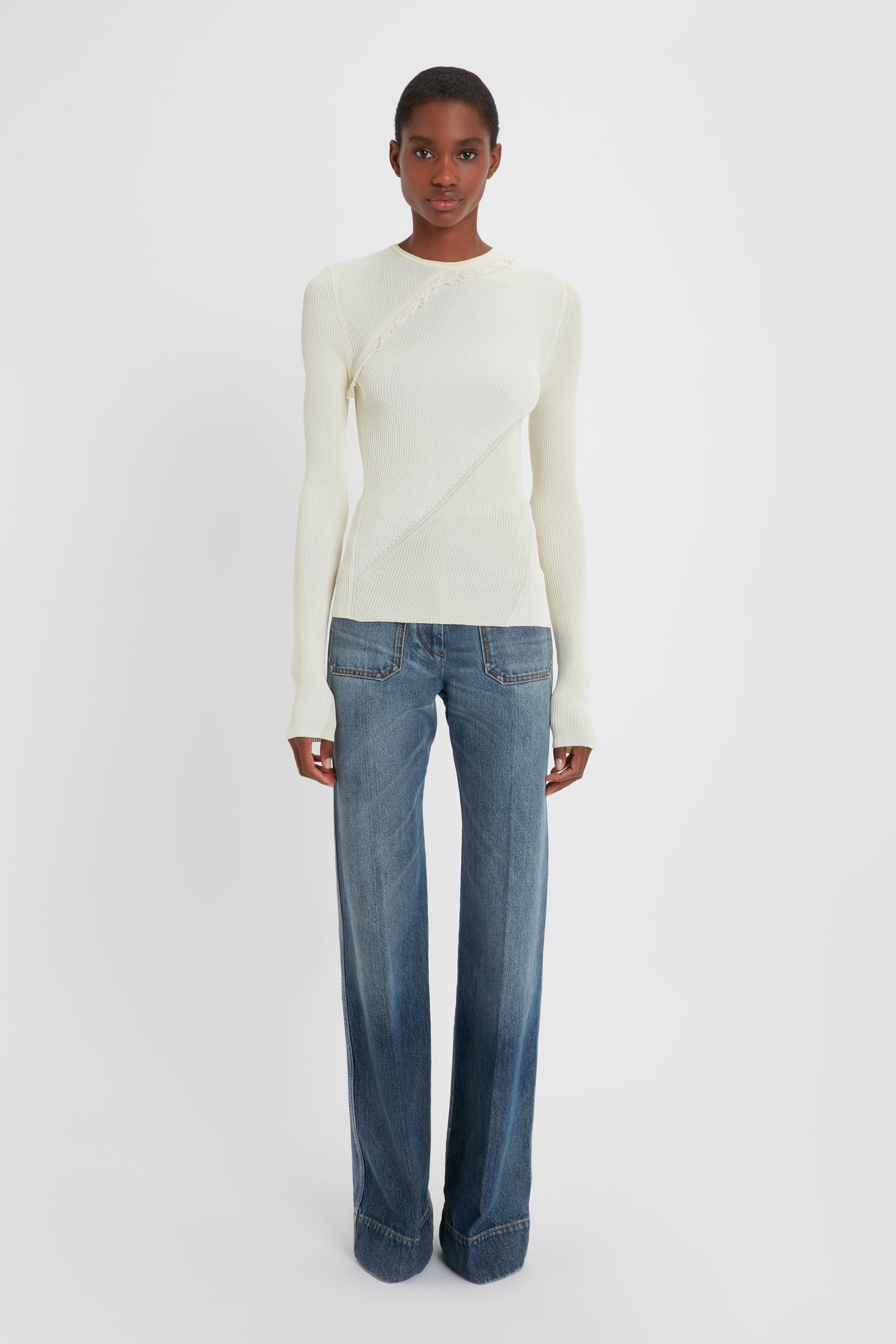 Long Sleeves Spiral Top